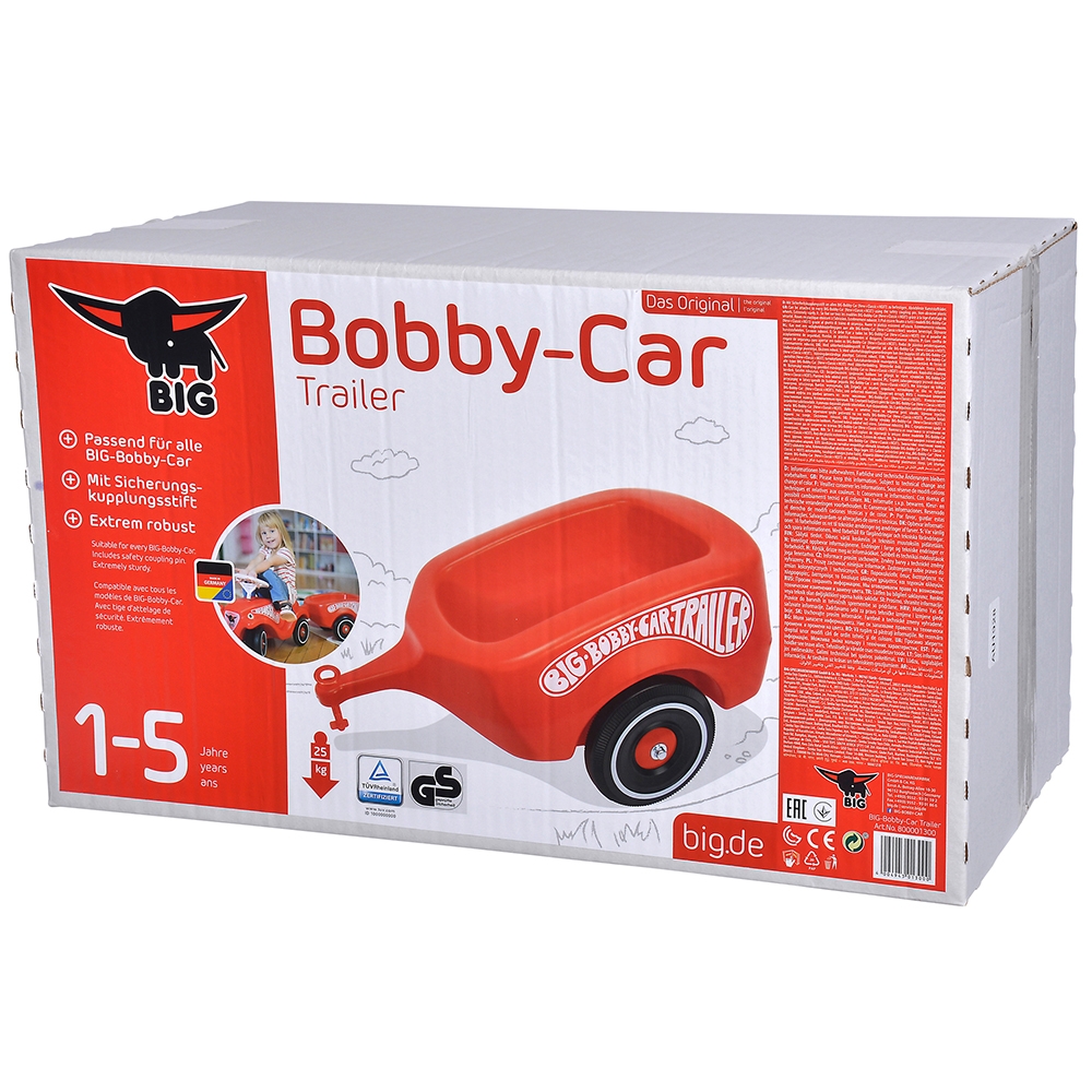 Remorca Big Bobby Car rosie - Accesoriu esențial joacă - imagine 3