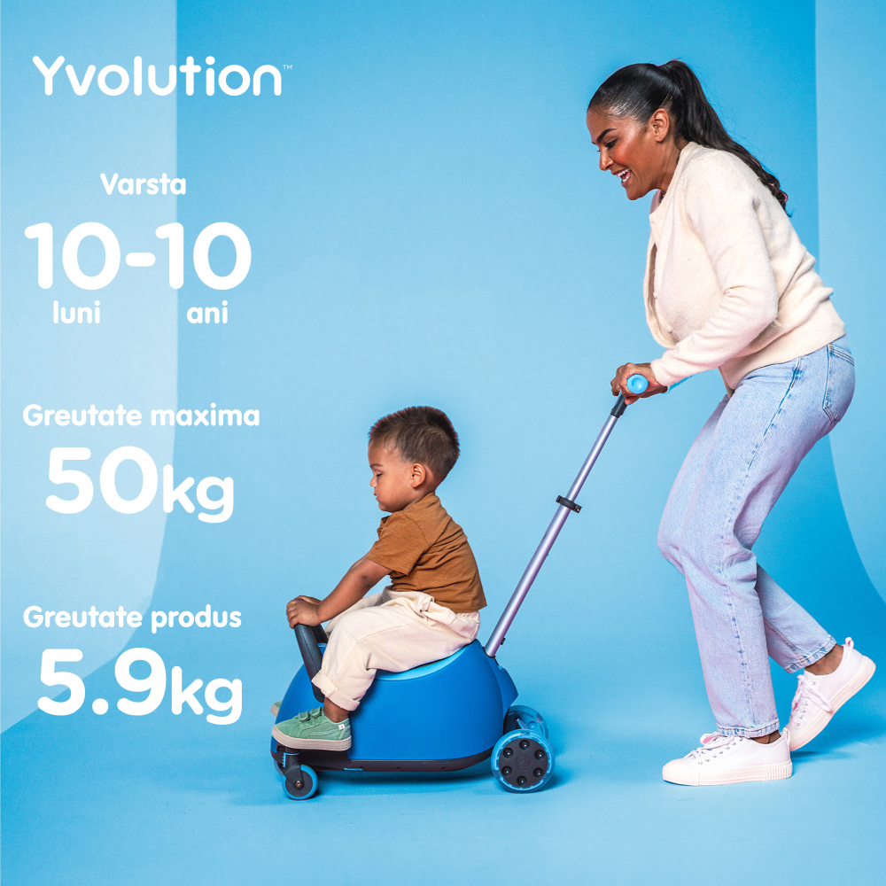 Trotineta Yvolution Y Glider Luna 5-in-1, Albastru - imagine 6