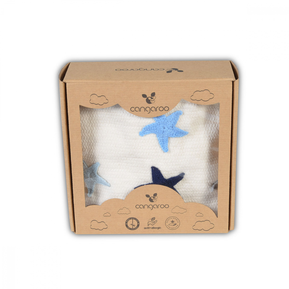 Paturica Cangaroo 5 Stars Bumbac Organic 100x90 cm - imagine 3