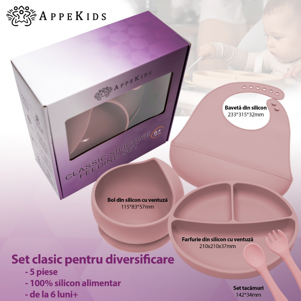 Set Diversificare AppeKids 5 Piese, Old Rose