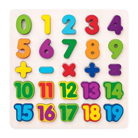 Puzzle Matematică Woodyland - Numere Lemn
