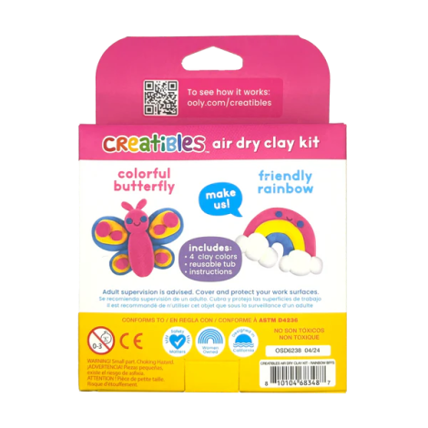 Ooly Plastilina Rainbow - 4 culori DIY uscare la aer - imagine 3