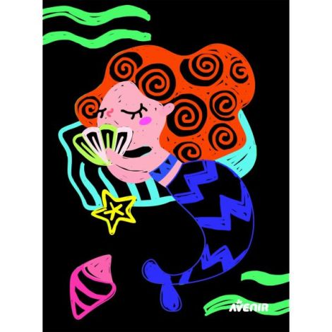 Avenir Set Razuit Scratch Art Mica Sirena - imagine 5