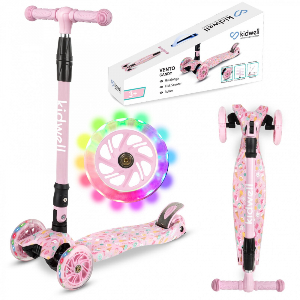 Kidwell Vento Candy - Trotinetă cu LED pliabilă - imagine 8