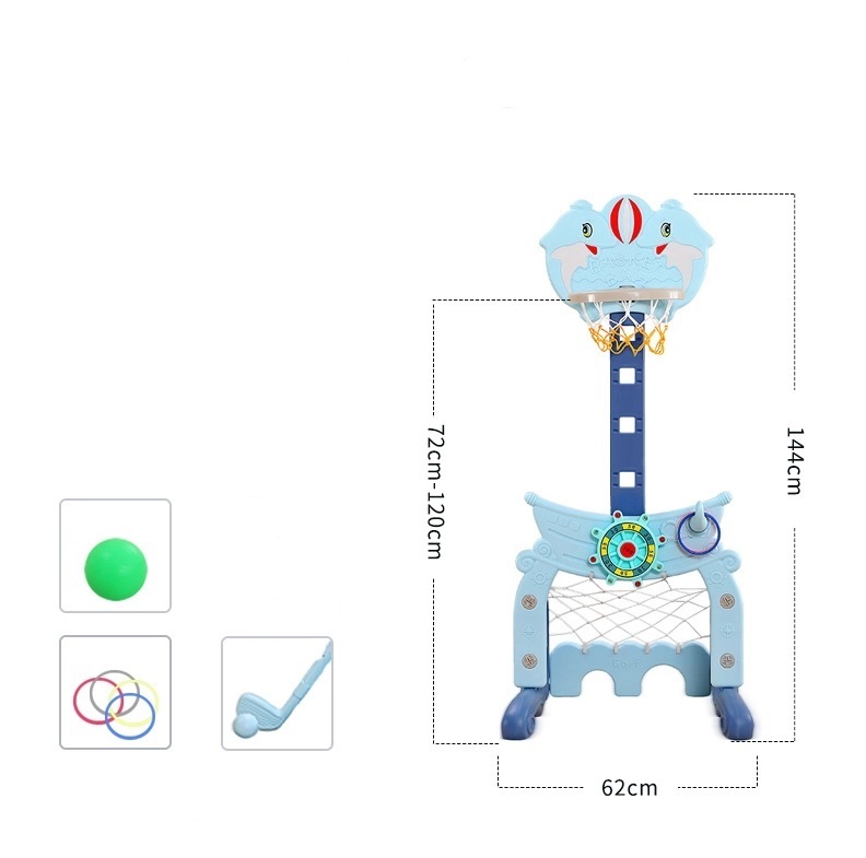 Set Joaca 4 in 1 Nichiduta Garden Dolphin Blue - imagine 7