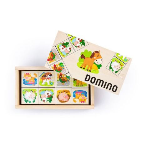 Domino Animale Fermă Woodyland - Jucărie Lemn