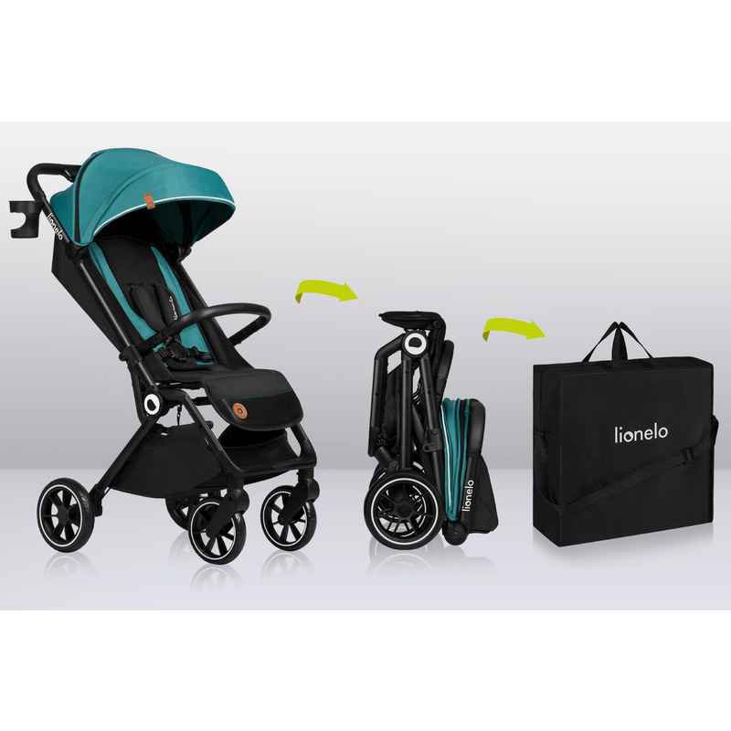 Carucior Lionelo Cloe Verde, Pliare Compacta si Usor