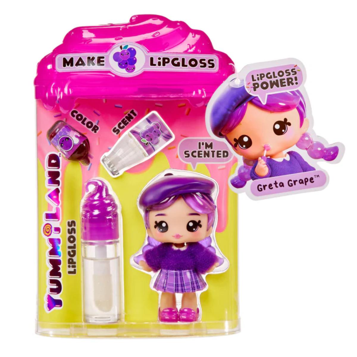 Păpușă Yummiland Greta Grape & Kit Lipgloss DIY