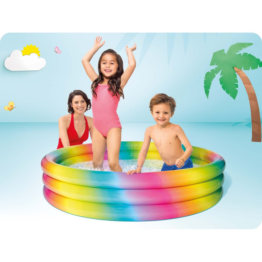 Piscina Intex Rainbow 330L Multicolor - imagine 3