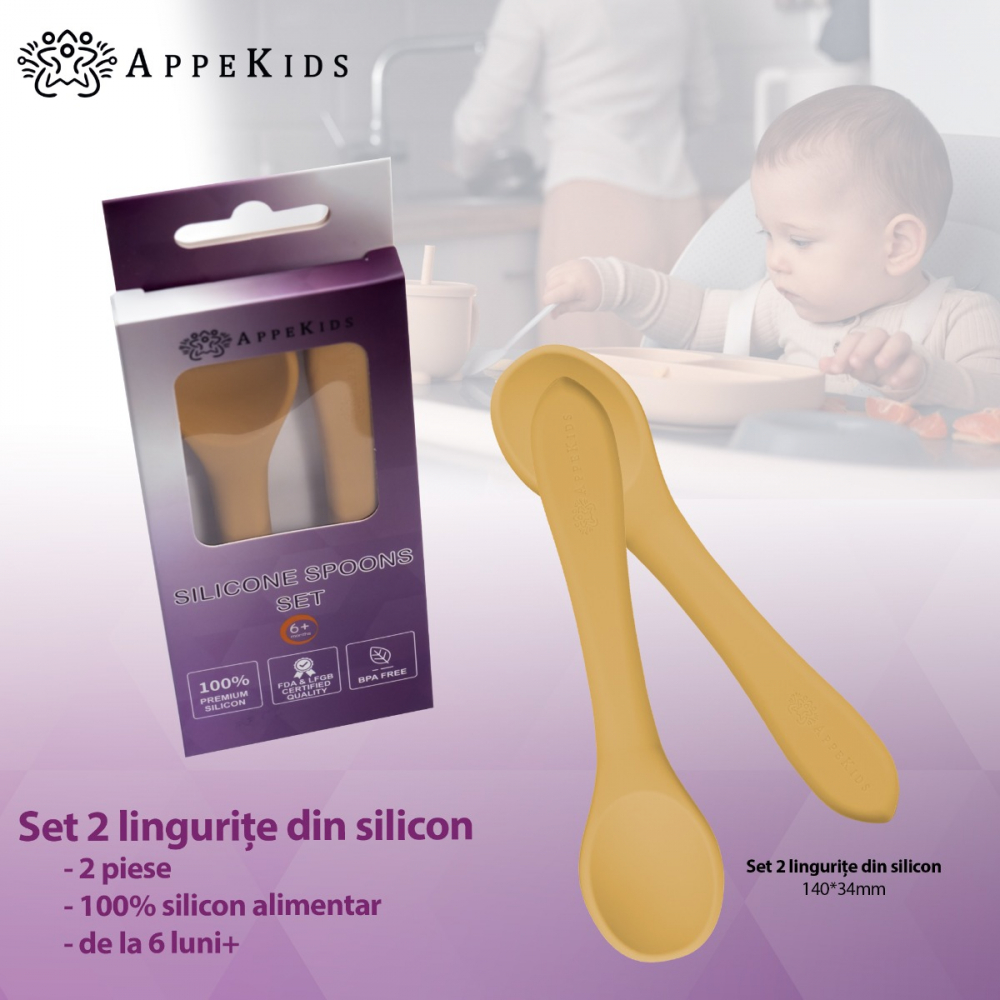 Set lingurițe silicon AppeKids Honey | Sigure - imagine 3