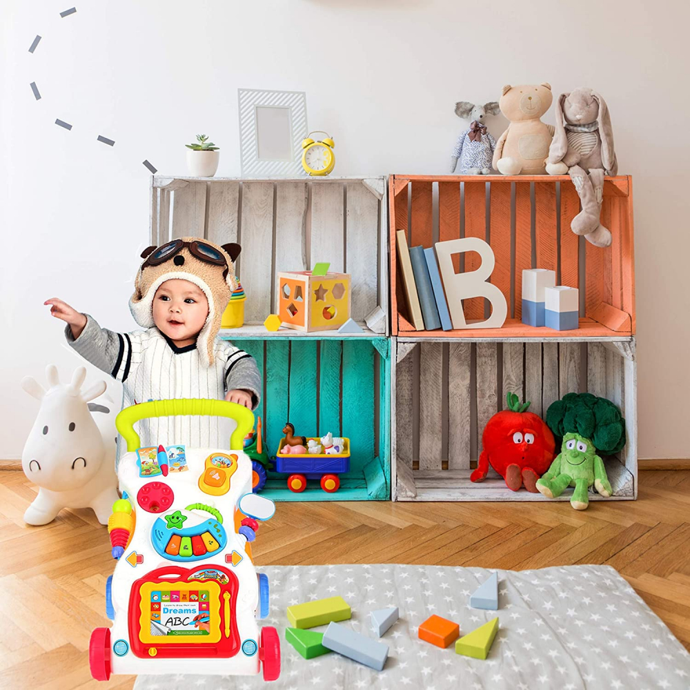 Antepremergator MalPlay Educativ cu Pian si Tabla - imagine 6