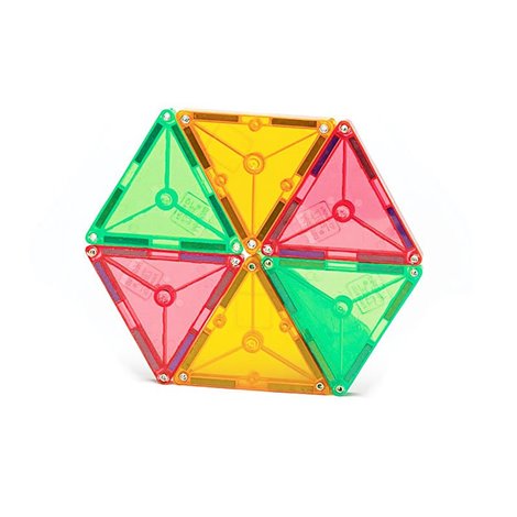Magna-Tiles 100 Piese Transparente, Constructie Magnetica - imagine 6