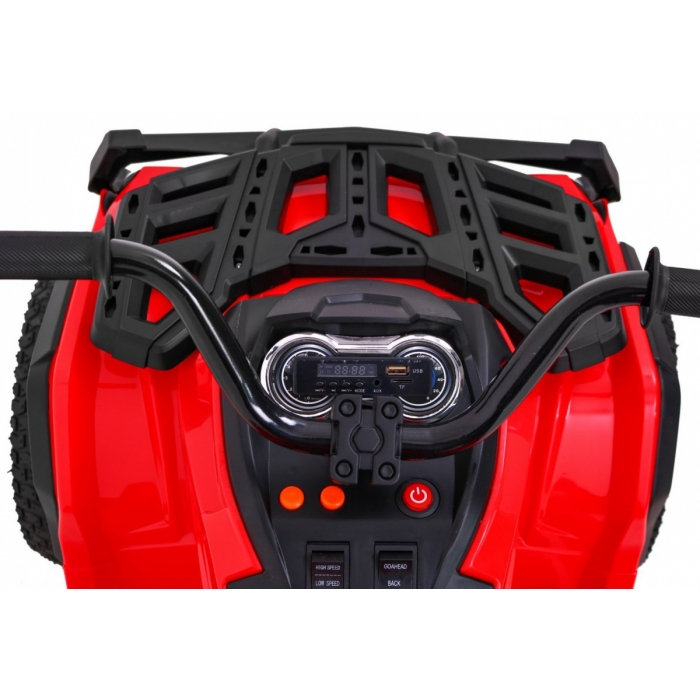 ATV Electric Ramiz Rosu, 90W, Cu Sunete si Suspensii