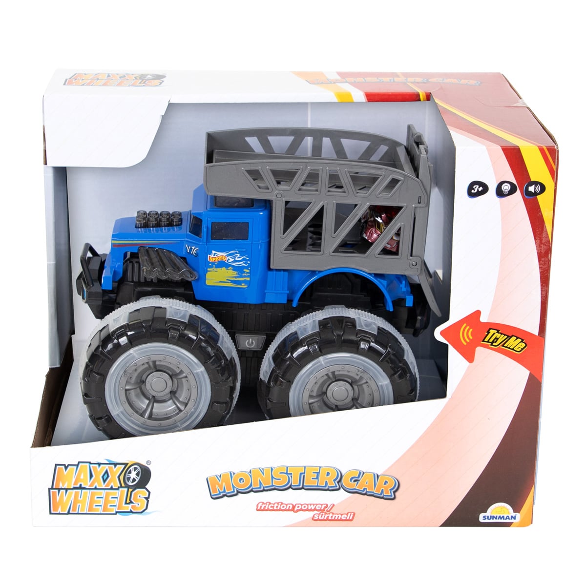 Masina Monster Maxx Wheels 1:16 cu Lumini si Sunete