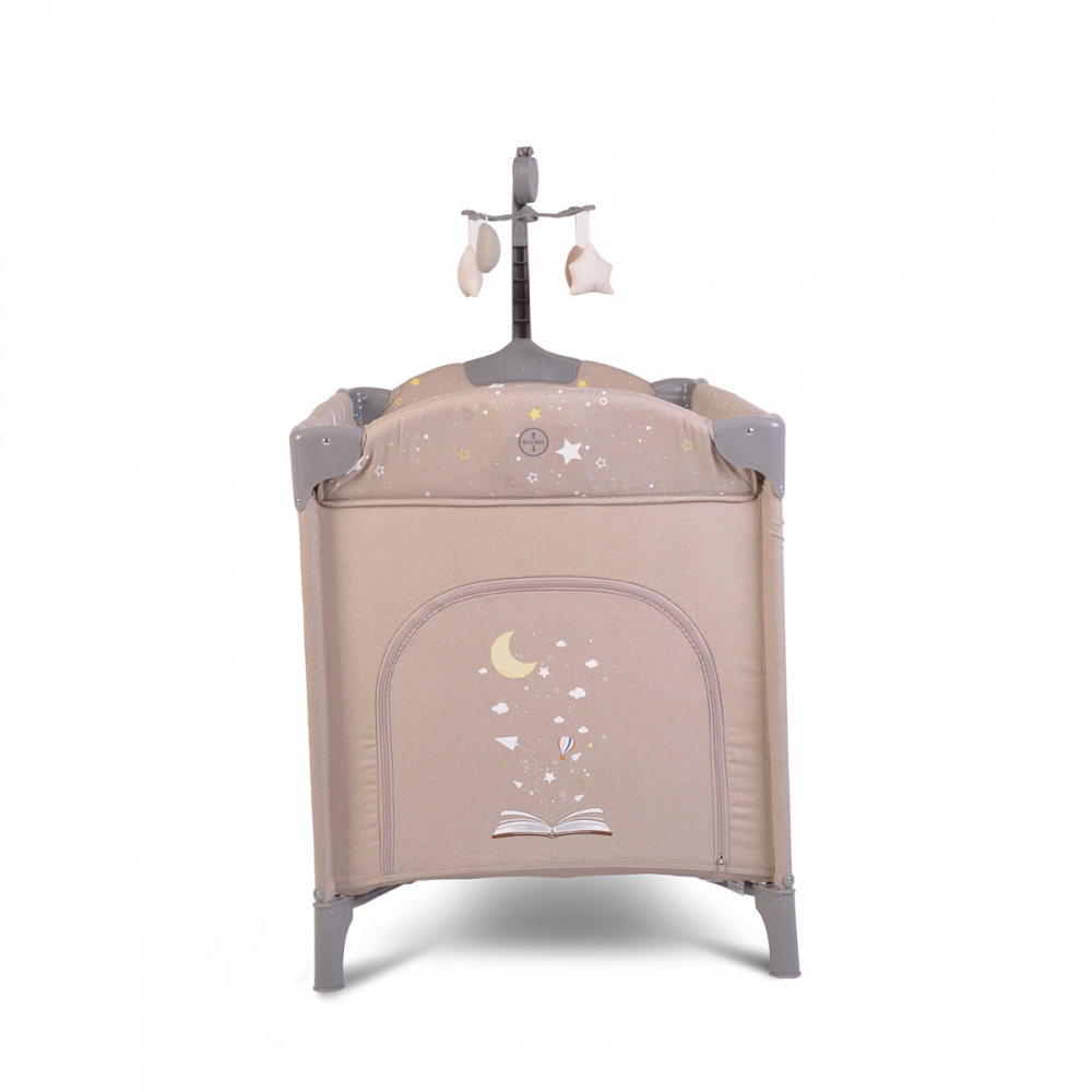 Patut 2 nivele Cangaroo | Beige Pliabil - imagine 2