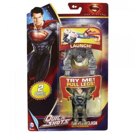 Figurina Man of Steel Superman cu Lansator Mattel - imagine 3