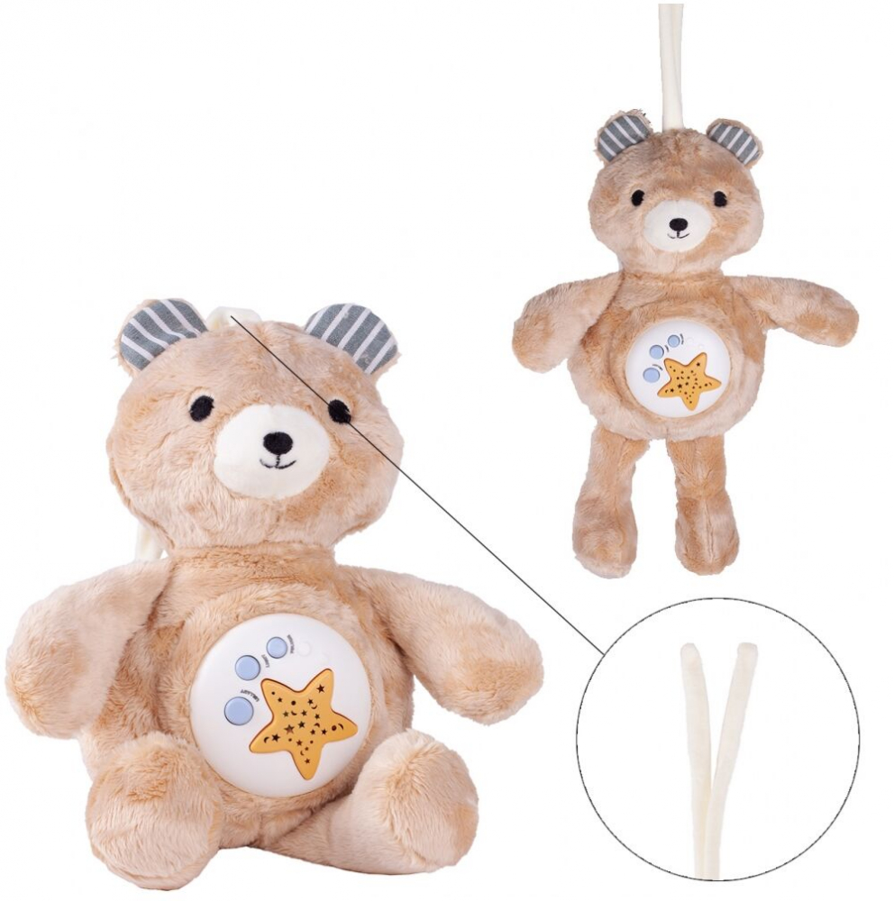 Malplay Urs Teddy cu Proiector Stele Muzical - imagine 9