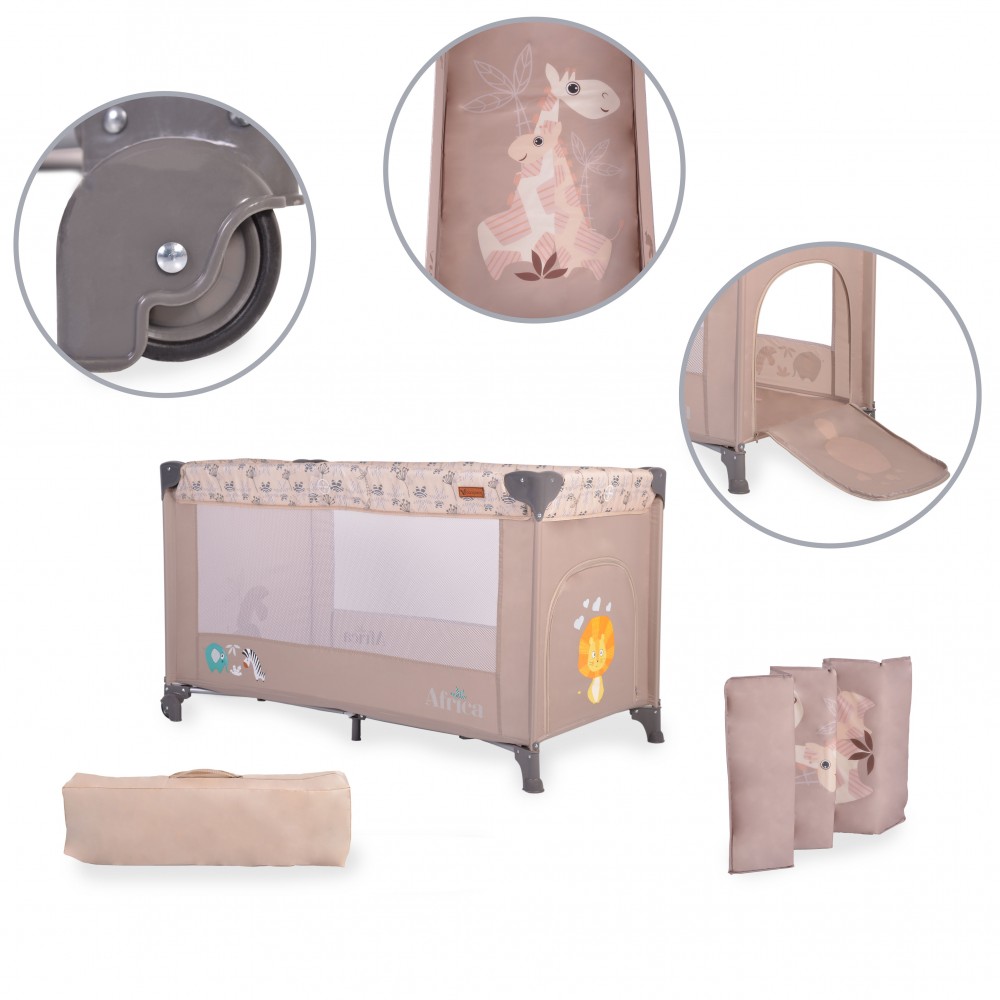 Patut Pliabil Cangaroo Africa Beige - Călătorii Ușoare - imagine 4