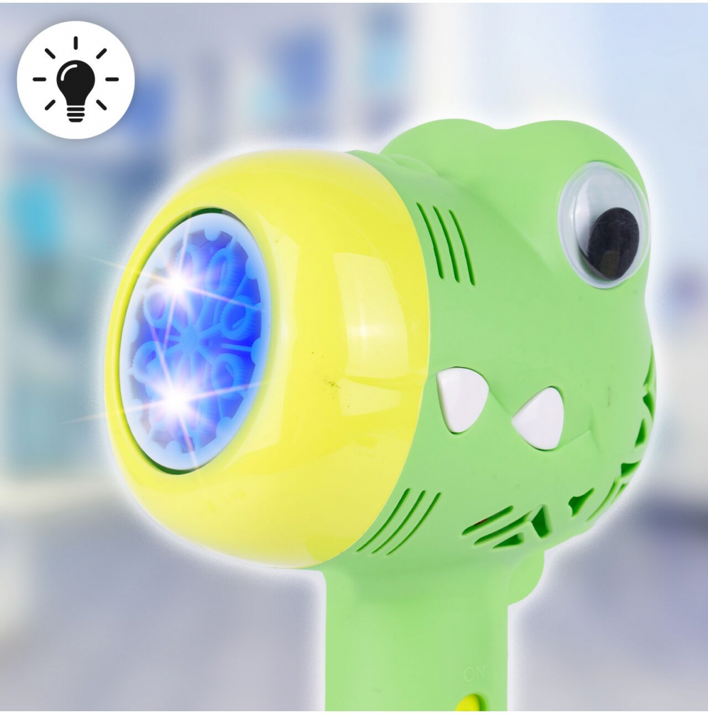 Pistol Baloane Sapun Bubble Dino cu Lumini Malplay - imagine 3