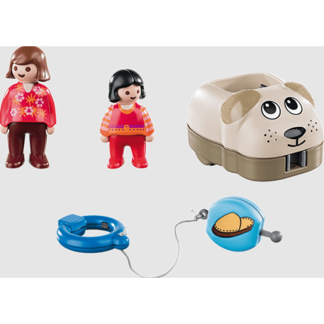 Playmobil 1.2.3 Mama și Fetita cu Masinuta Câinel - imagine 5