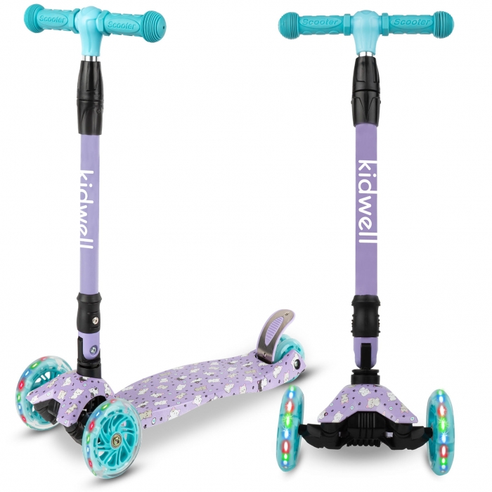 Trotineta Kidwell Vento Kitty Pliabilă cu LED - imagine 6