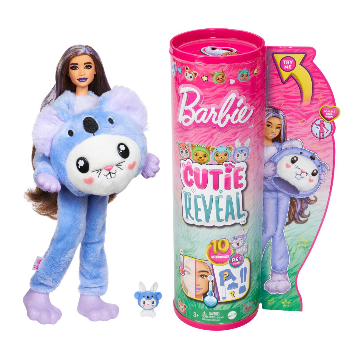 Papusa Barbie Cutie Reveal Iepuras-Koala 10 Surprize