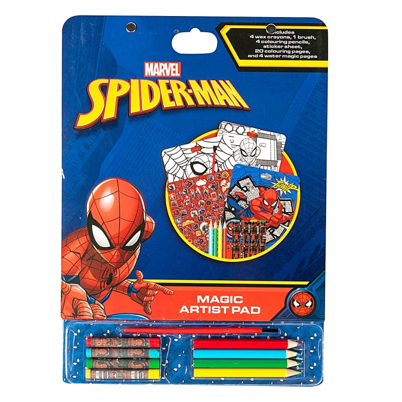 Set Activități Spiderman | Colorat și Abtibilduri