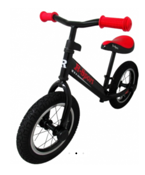 Bicicletă Echilibru R-Sport Roti Gonflabile Negru - imagine 3