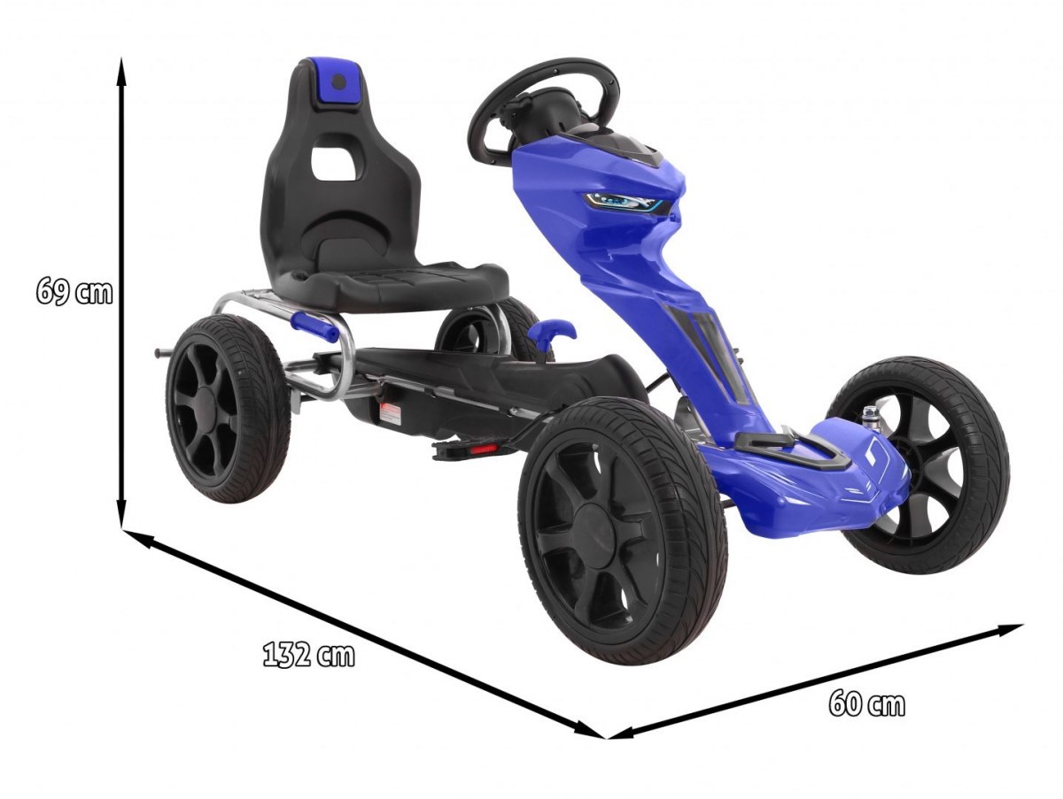 Kart Pedale Albastru Grand Ride | Autokids - imagine 2