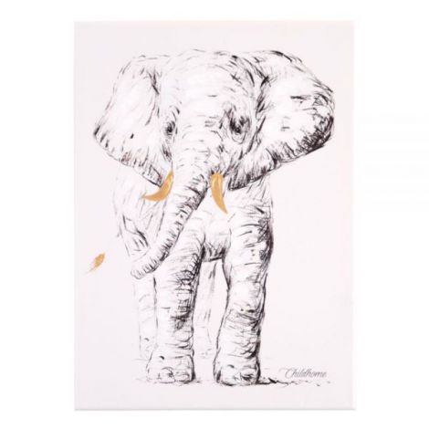 Tablou Childhome Elefant Aurii 30x40 cm Camera Bebe