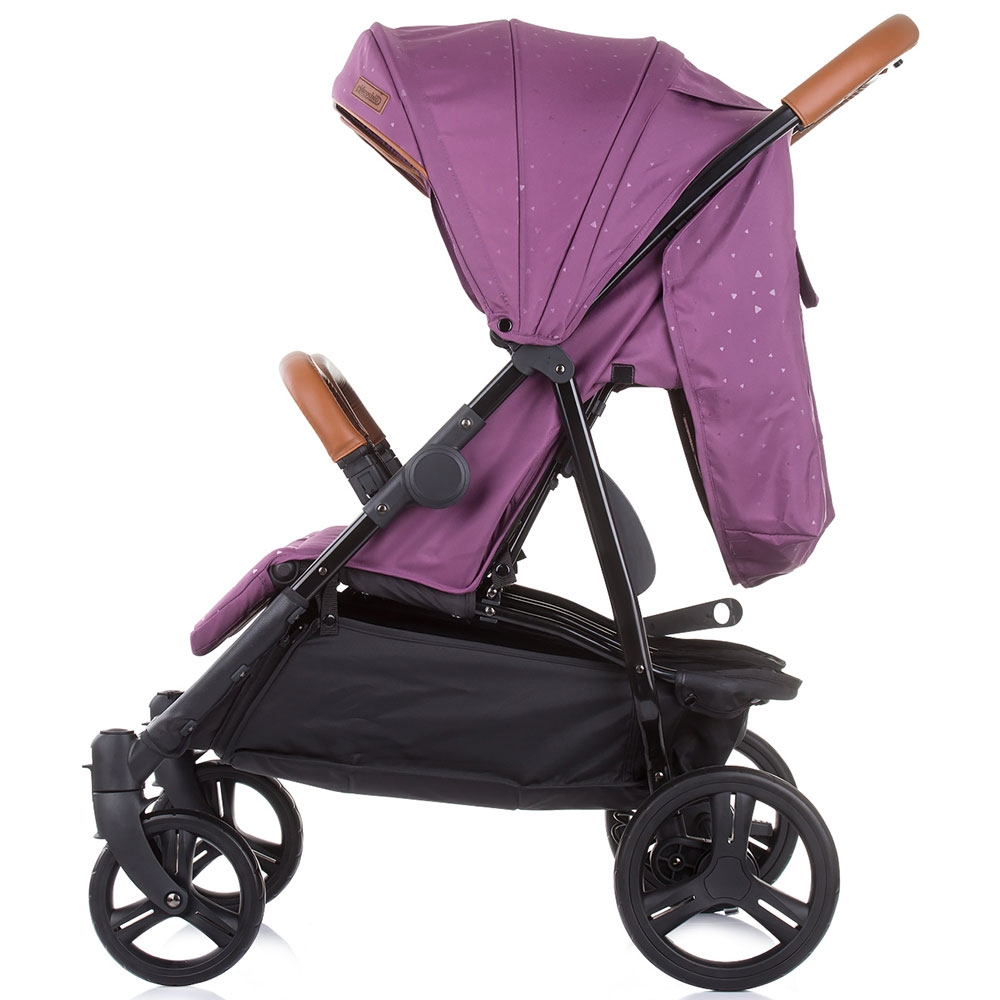 Carucior Gemeni Chipolino Passo Doble, Lilac - imagine 3
