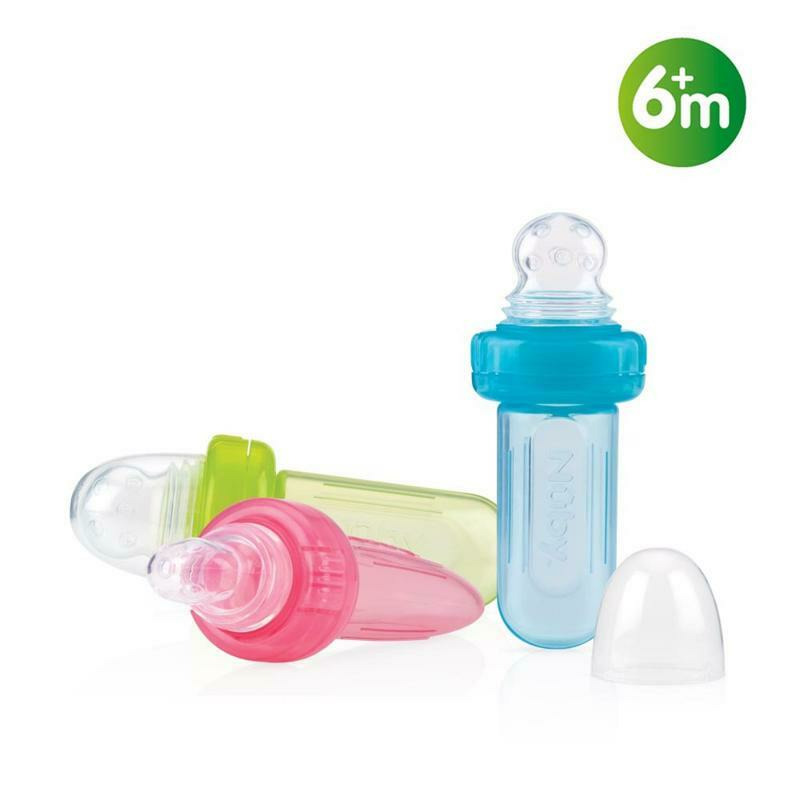 Alimentator Nuby Silicon, Fără BPA, Albastru