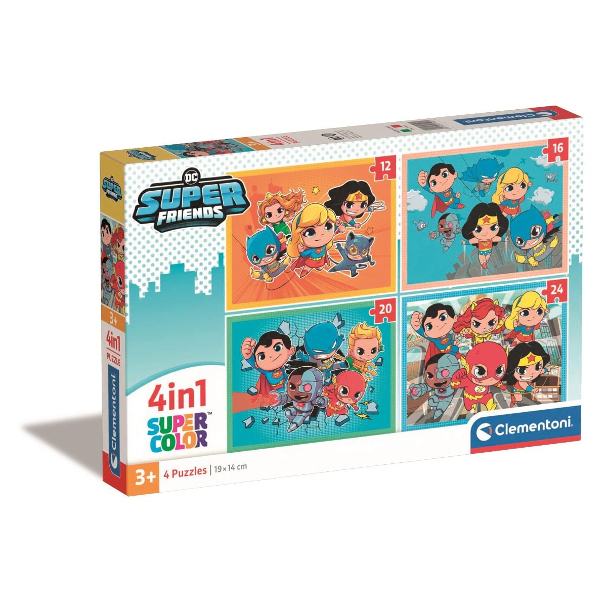 Puzzle Clementoni DC 4 in 1 Super Friends