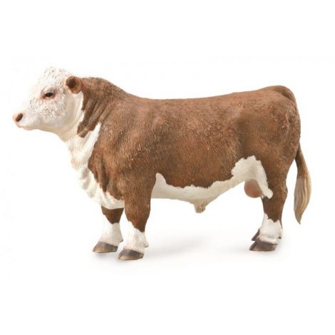Figurina Bou Hereford Collecta, Pictată Manual