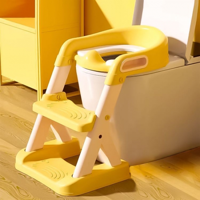 Reductor Toaleta cu Scara Ecotoys Galben - imagine 7