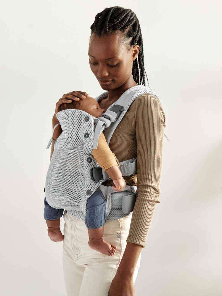 Babybjorn Harmony 3D Mesh Silver - Confort Anatomic - imagine 7