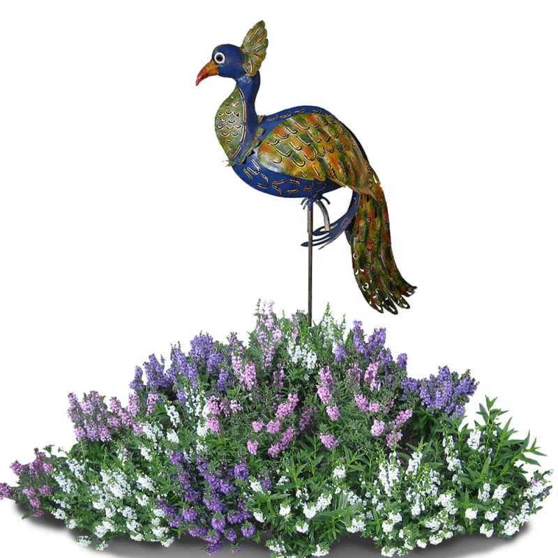 Decoratiune Metalica Păun Gradina 134cm Eleganta - imagine 2