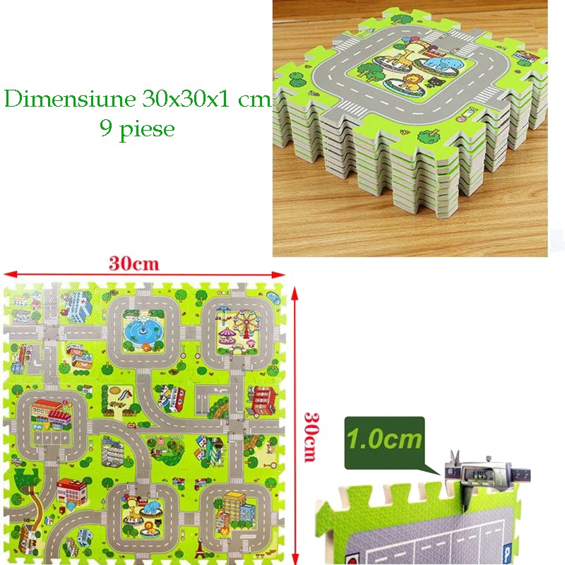 Covoras Pista Procart 9 Piese Puzzle Eva - imagine 6