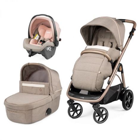 Carucior 3in1 Peg Perego Veloce Mon Amour Bej-Roz