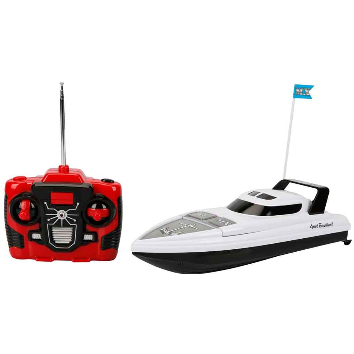 Barca Suncon cu Telecomanda 27 MHz, Alb, 32 cm