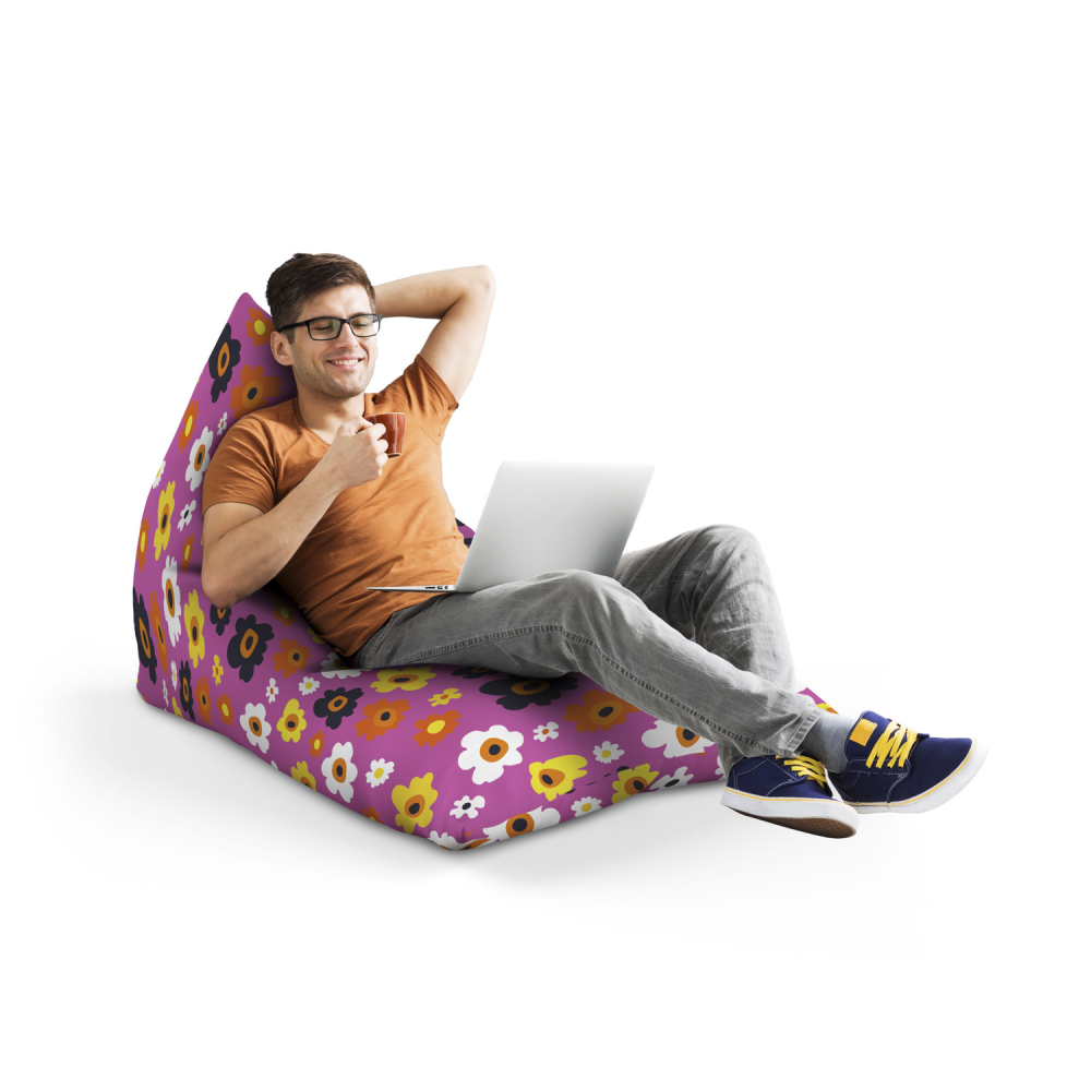 Fotoliu Puf Bean Bag Updeco Daisy Mov - imagine 4