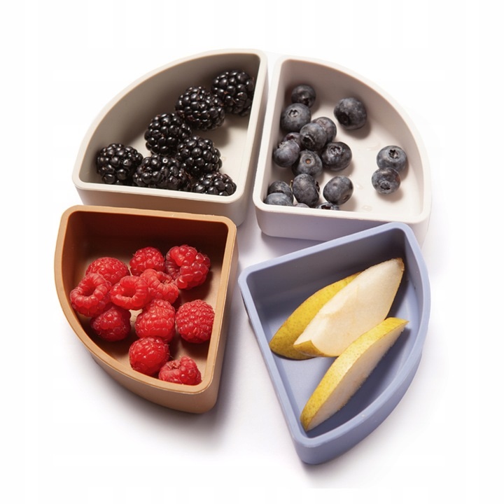 Farfurie Silicon 4 in 1 Kidnort Bej | Mese Variate - imagine 6