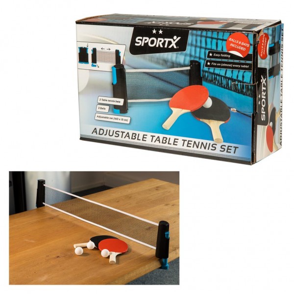 Set Tenis de Masă SportX cu Palete și Fileu Extensibil