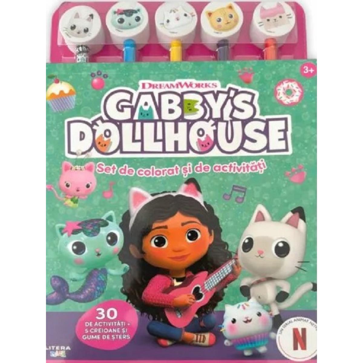 Set Colorat Gabbys Dollhouse 30 Activitati Litera