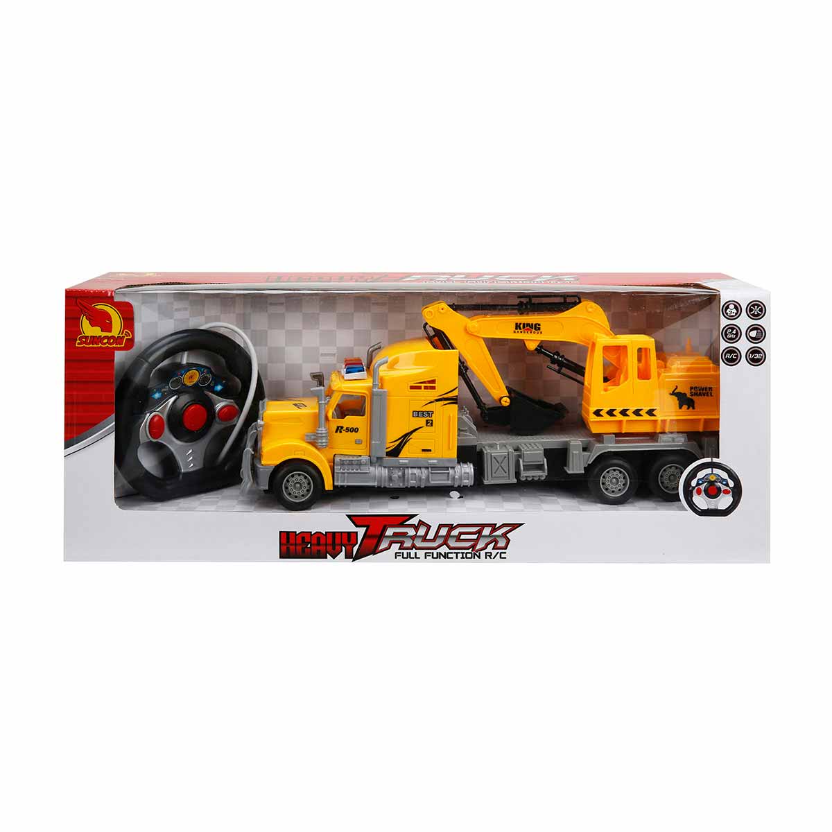 Camion Excavator Suncon 1:32 cu Telecomandă