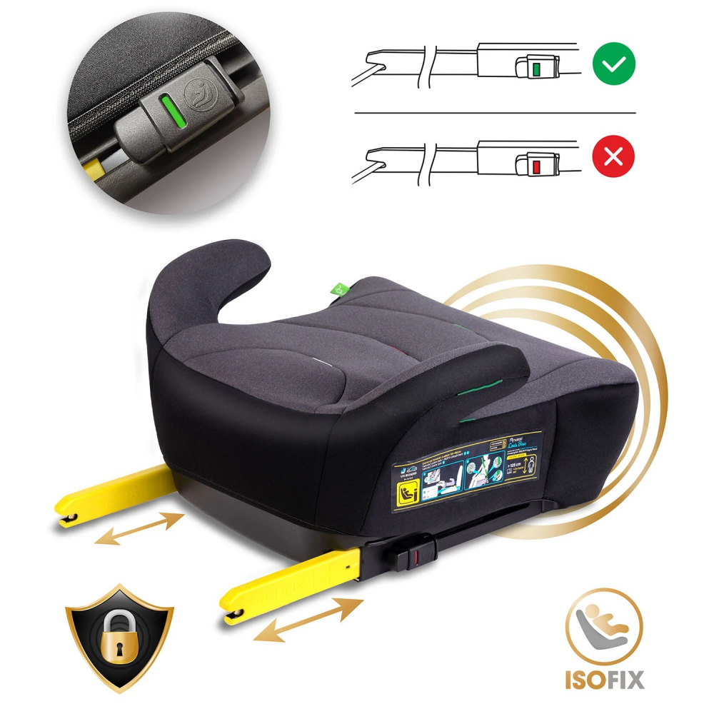 Inaltator Auto Nukido Louis Gri cu ISOFIX - imagine 3