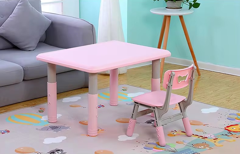 Set Masă+Scaun Reglabil Nichiduta Lift Pink - imagine 2
