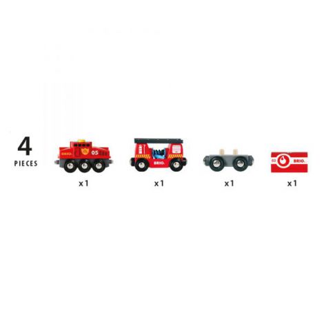 Tren de Pompieri Brio 33844 - Acțiune Rapidă - imagine 5