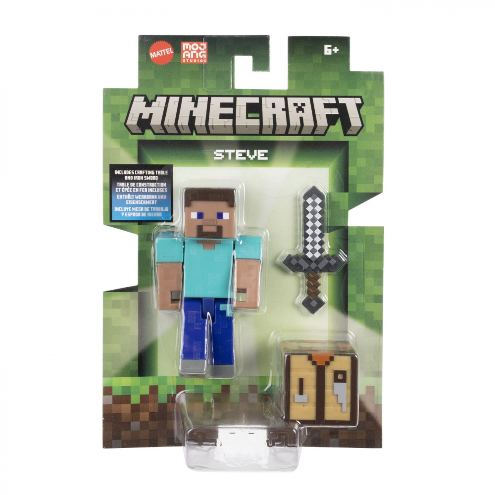 Figurina Minecraft Steve 8cm Mattel - Detaliată