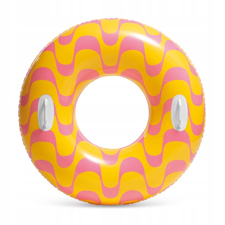 Colac Gonflabil Intex Zig Zag Pink cu Manere